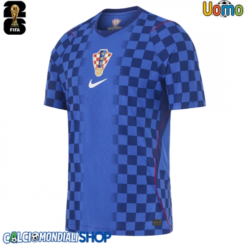 Maglie da calcio Croazia Seconda Maglia Mondiali 2026  Manica Corta